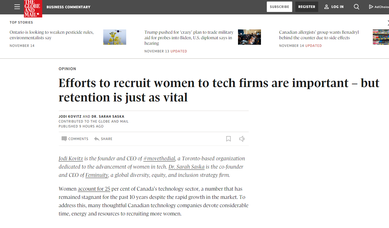 Efforts to recruit women to tech firms are important – but retention is just as vital