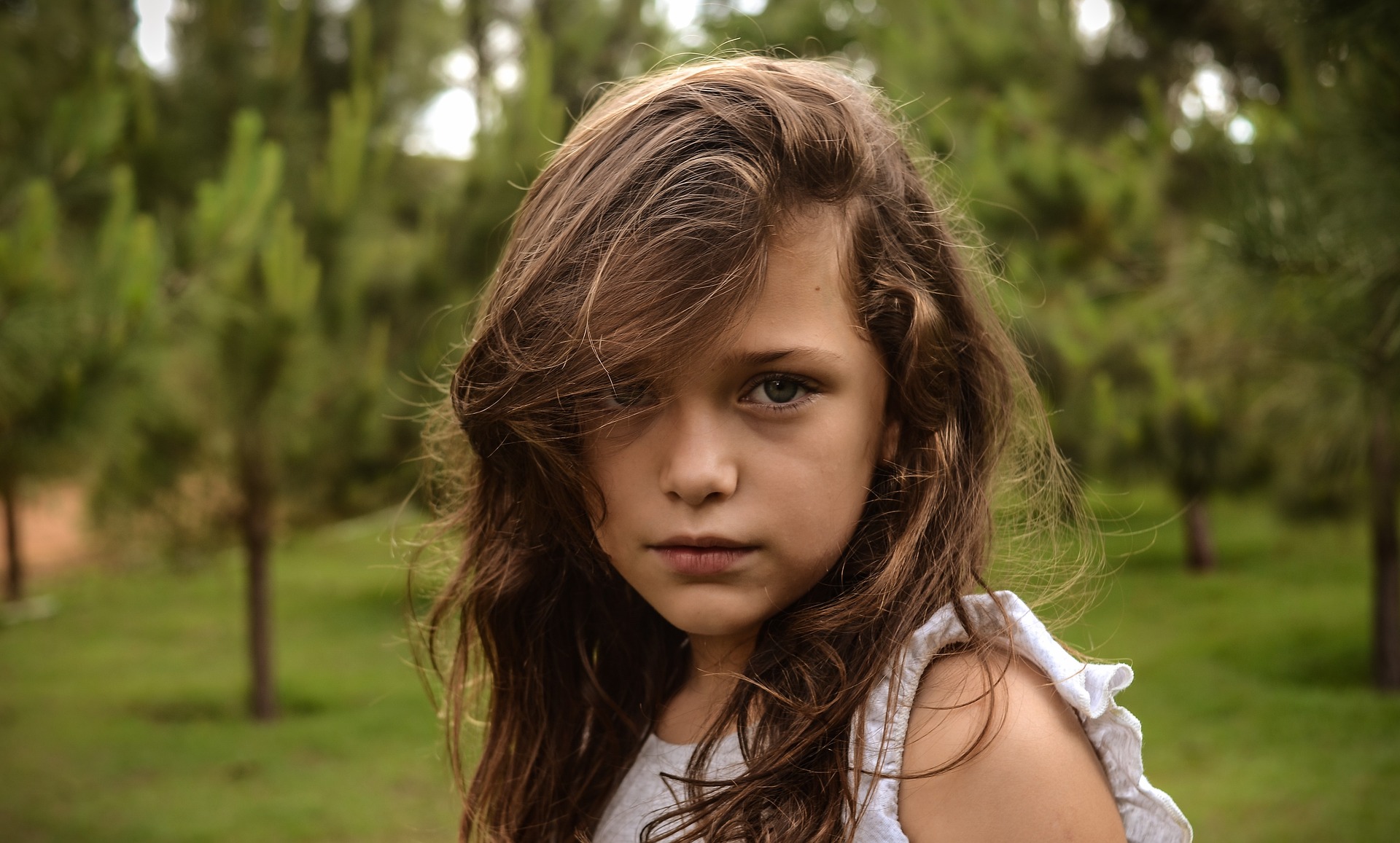 Una niña de dos años se sienta en el suelo y juega con animales de